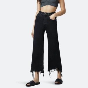 DL1961 Hepburn Wide Leg High Rise Vintage Jeans in Lark Size 29